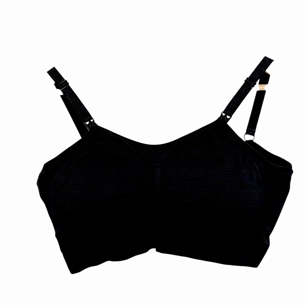 Kindred Bravely Nursing Bra Black Size XXL Expandable Wireless Padded Comfort